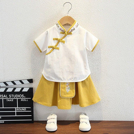 Hanfu Girl Chinese Style Traditional Outfit Two-Piece Cultural Set