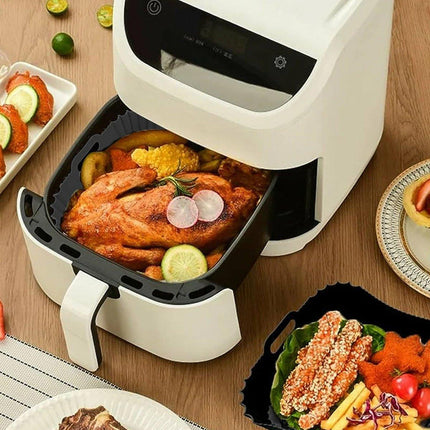 Air Fryer Silicone Pot Basket Liner Non Stick Reusable Baking Tray Accessories