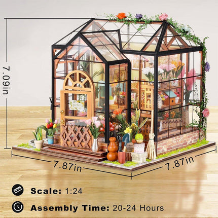  LED Jenny's Flower House DIY Miniature House Kit