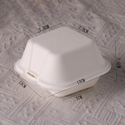 100X Disposable Eco-Friendly Bento Box Fruit Salad Hamburger Cake Packaging Box - Aimall