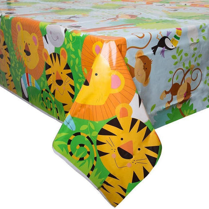 Animal Jungle Zoo Safari Party Supplies Plastic Tablecloth Table Cover - Aimall