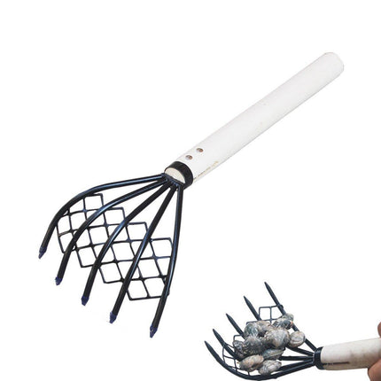 2X Clam Rake Net 5Claw Wood Handle Rake Shell Digging Tool Dig Seafood Tool