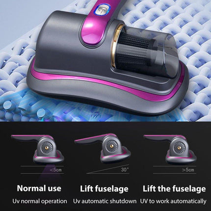 Rechargeable Wireless Mite Removal Vacuum UV Sterilizer Portable Home Bed Clean