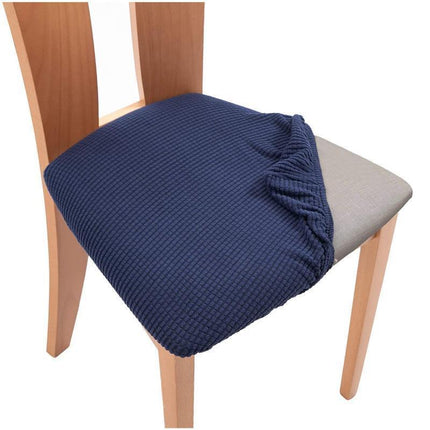 Stretch Dining Room Chair Seat Covers Slip Jacquard Removable Washable Slipcover - Aimall