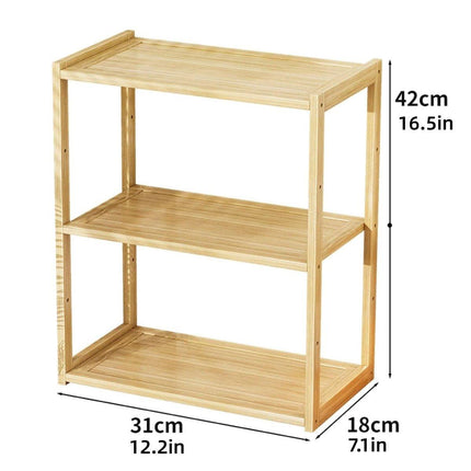3 Tier Desktop Shelf Organiser Office Storage Rack Space Saving Desk Stand