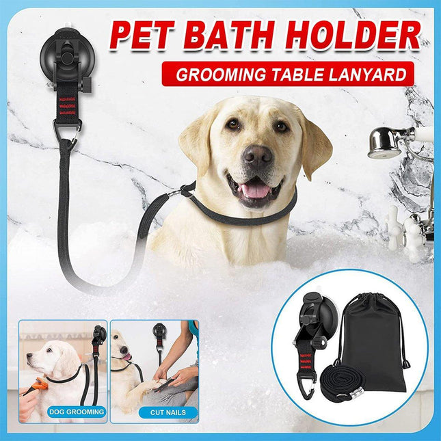 Dog and Cat Grooming Bath Holder Pet Clipper Blow-Dry Leash Table Sling Set