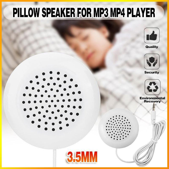 White Mini 3.5mm Pillow Speaker For iPhone iPod CD Radio MP3 MP4 Player - Aimall