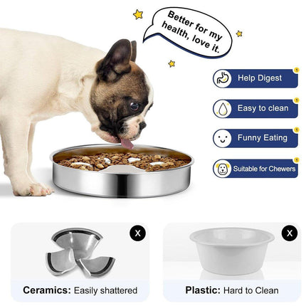 Cat Dog Pet Slow Food Bowl Feeding Dish for Cats Dogs Puppy Food Bowl