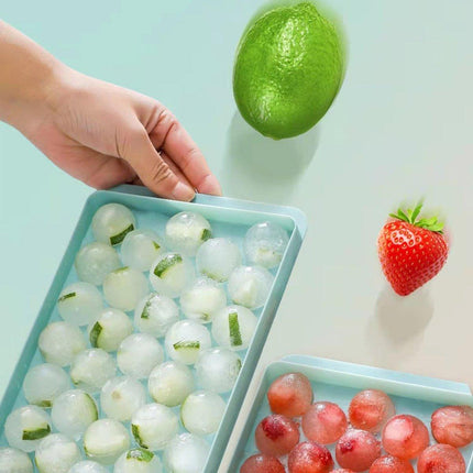 3 Layer Ice Cube Tray Mold Home Ice Compartment Press for Freezer Storage