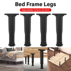4pcs Adjustable Bed Frame Feet Ribbed Furniture Support Legs Sturdy Foundation