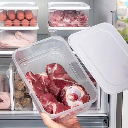 8pcs Refrigerator Storage Organizer Transparent Crisper Box for Home Kitchen