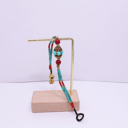 Ethnic Style Handmade Bracelet Color Stone Sky Bead Fashion Round Bead Bracelet