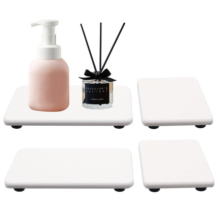 4PCS/Set Water Absorbent Diatomite Tray Diatomaceous Earth Kitchen Soap Dish