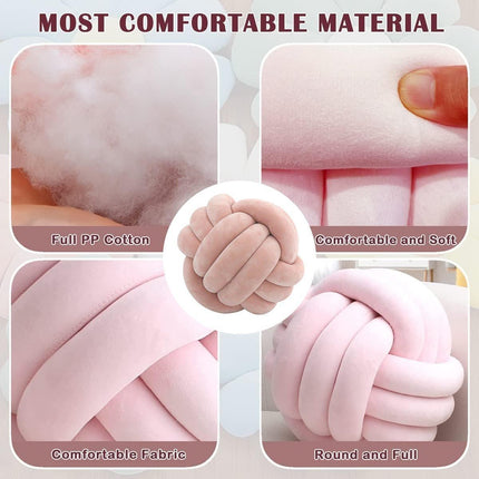 Three-Strand Braided Round Pillow Sofa Cushion Decorative Pillow for Living Room