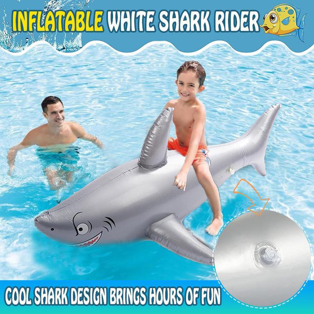 PVC Simulation Inflatable Shark Fun Water Toys For Kids Children Swimming Pool - Aimall