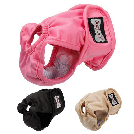 Female Dog Puppy Nappy Diapers Wrap Band Sanitary Pants Underpants XS-XL OZ Black - Aimall