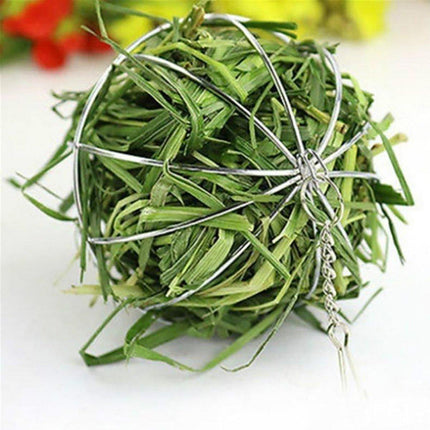 Rabbit Grass Balls Hangable Feeding Rack for Small Animals Chew Toys and Snacks