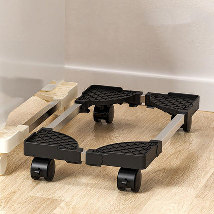 Adjustable Desktop Computer Tower Stand Telescopic Chassis Holder with Wheels