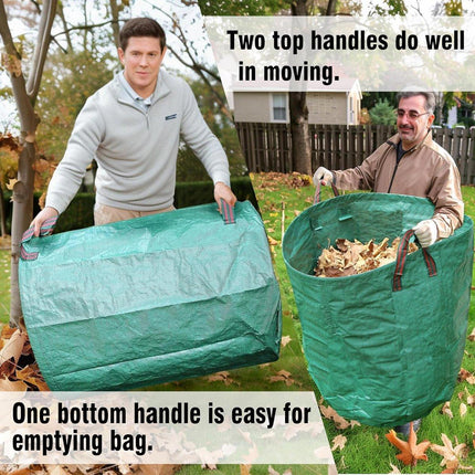 2PCS 500L Garden Leaf Collection Bag Large Reusable Waterproof Yard Storage Bags