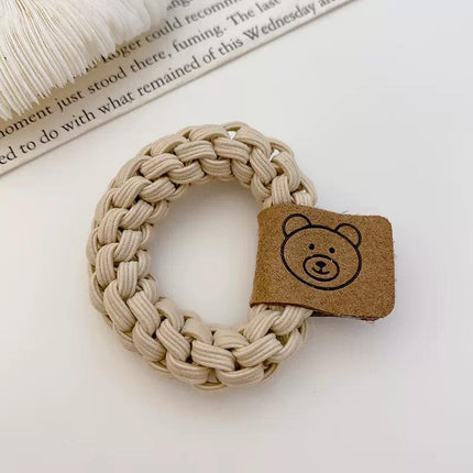 Mixed Color Braided Hair Ties Rope Elastic Rubber Bands Women's Hair - Aimall