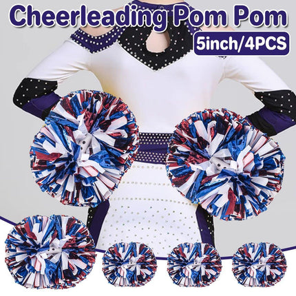 4PCS Cheerleading Hand Flower Set Performance Cheerleader Flower Ball Props