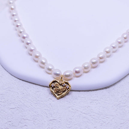 Natural Freshwater Pearl Beaded Necklace Elegant Versatile High Quality Jewelry