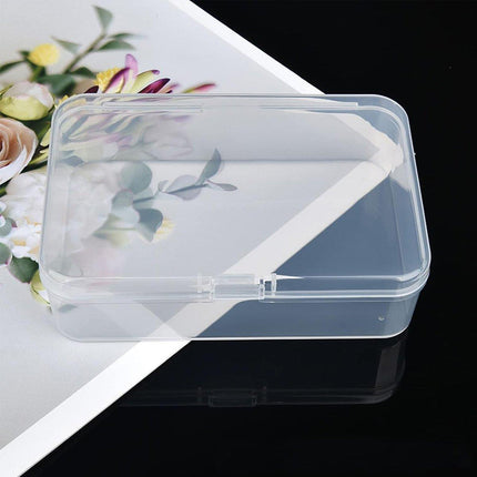10PCS 11.5cm Clear Plastic Rectangular Storage Box Parts Organizer Container