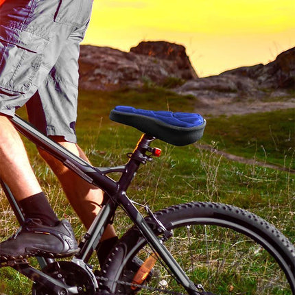 Thick Silicone Bike Seat Cover Comfort Gel Cycling Bicycle Saddle Cushion Pad - Aimall