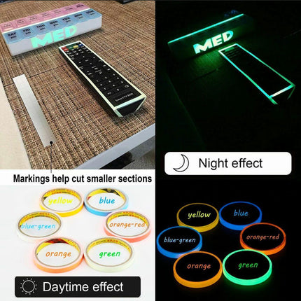 Luminous Fluorescent Decorative Night Glow Dark Selfadhesive Safety Sticker Tape 1cm*3m - Aimall