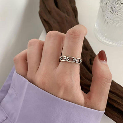 Silver Vintage Index Finger Ring Women Fashion Jewelry Adjustable Statement