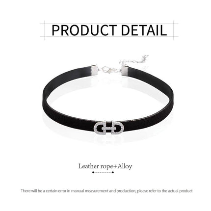 Elegant Black Necklace Simple and Stylish Temperament Jewelry for Women and Girl