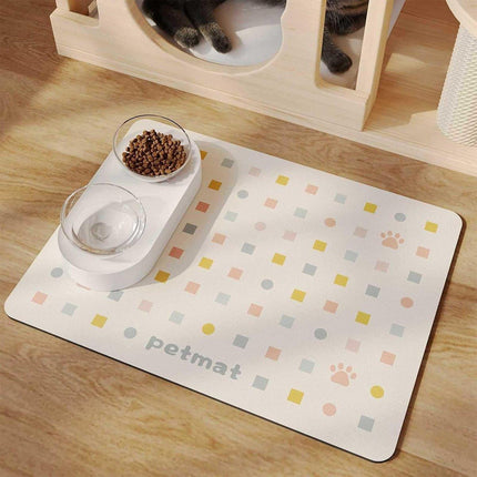Pet Feeding Mat Dogs Cats Absorbent Non Slip Pet Placemat Waterproof Mat