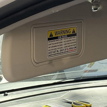 2X Vehicle Rules Visor Warning Sticker Funny Car For JDM Truck Humor Hoon - Aimall