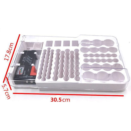 93 Slot Battery Storage Organizer Holder with Tester-Battery Caddy Rack Case Box - Aimall