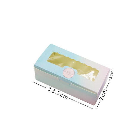 50PCS Set of 2 Premium Cake Packaging Boxes Clear Window Food Grade Cardboard