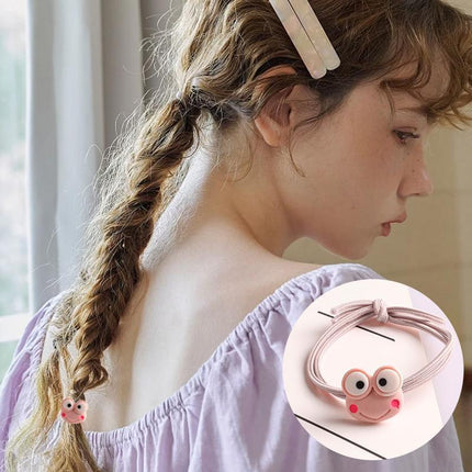 Cartoon Hair Rubber Hair Ring Frog Head Rope Hand Strap Couples Girl Hair Rope