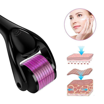 Derma Roller Titanium Micro Needle Skin 540 Needles Scars Anti Aging Dermaroller - Aimall