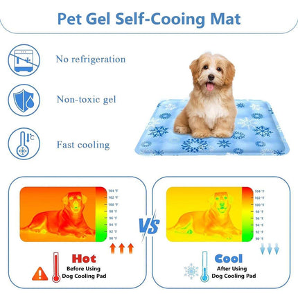 Cooling Ice Mat for Pets Summer Dog and Cat Cooling Pad Comfortable Pet Bed