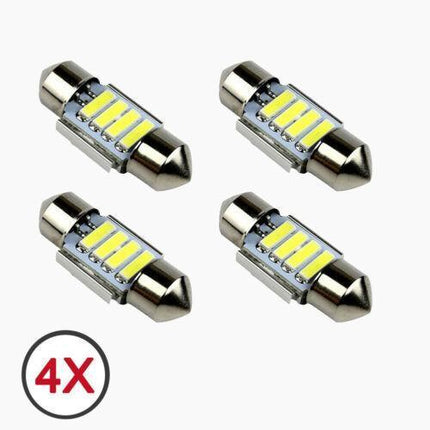 31MM FESTOON 7020 4SMD LED 4x INTERIOR DOME MAP LIGHT BULB GLOBE 12V - Aimall
