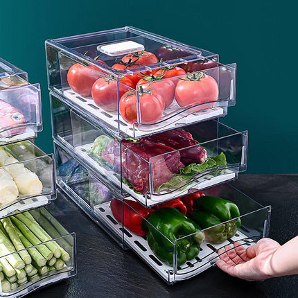 Kitchen Fridge Drawer Organiser Storage Boxes Refrigerator Storage Containers