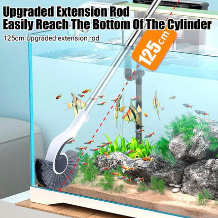 Fish Tank Cleaning Tool Long Handle Algae Removal Conch Brush Seahorse Cleaner