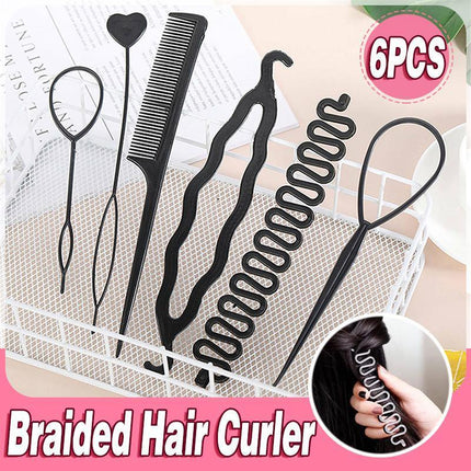 6X Hair Tools Set Design Styling Braiding Accessories DIY Girls Women Clip Pin - Aimall