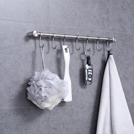 2PCS 304 Stainless Steel Bathroom Towel Hook Wall Mounted Clothes Kitchen Hanger
