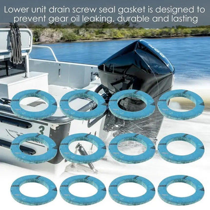 12 Pieces Ship Drain Screw Gasket Seal Set Waterproof Marine Hardware Gaskets