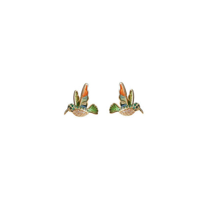 Chinese Hummingbird Earrings Mini Bird Design Fashion Jewelry for Women