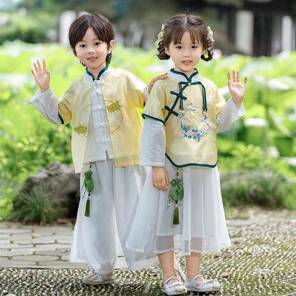 Hanfu Boys Chinese Style Costumes Spring Autumn Improved Ancient Attire