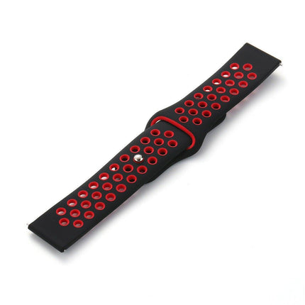 22mm 20mm Silicone Sports Watch Band for Samsung Huawei Huami Two-Tone Strap