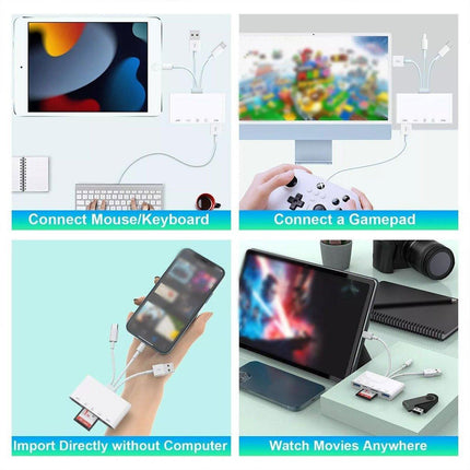 5-in-1 Multi Card Reader USB Adapter for SD Micro SD TF Memory Card Fast Transfer