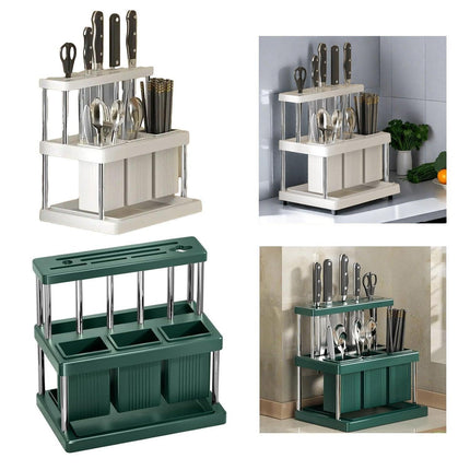 Cutlery Holder Storage Caddy Kitchen Utensil Drying Rack For Spoon Fork Knife