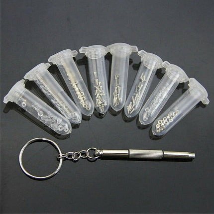 Eyeglasses Repair Kit Box Screws Silicone Nose Pads Bracket Glasses Accessories